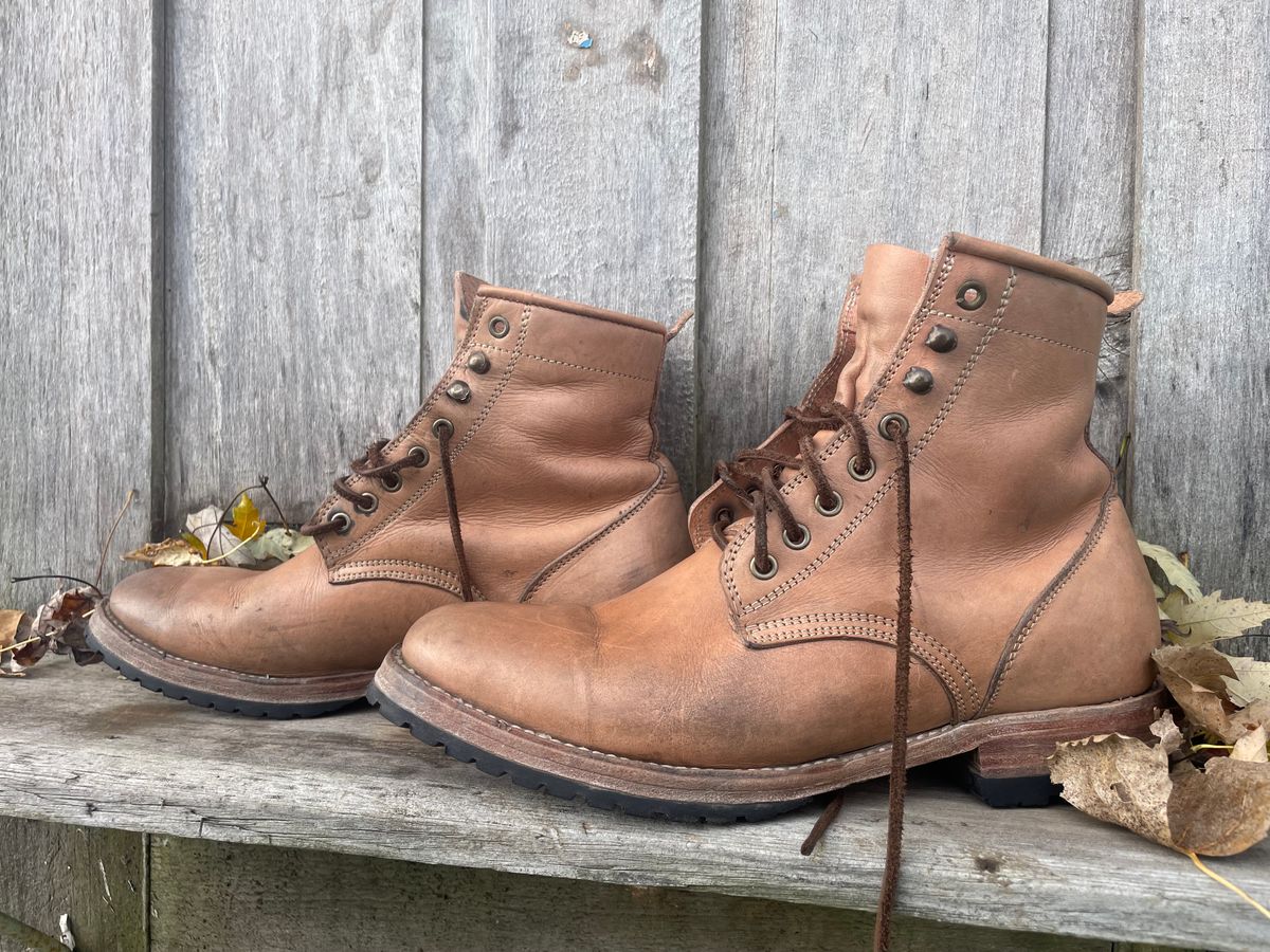 Photo by mrewest on November 3, 2025 of the Cordobes Type 1 Service Boot in Unknown Natural Veg Tan.