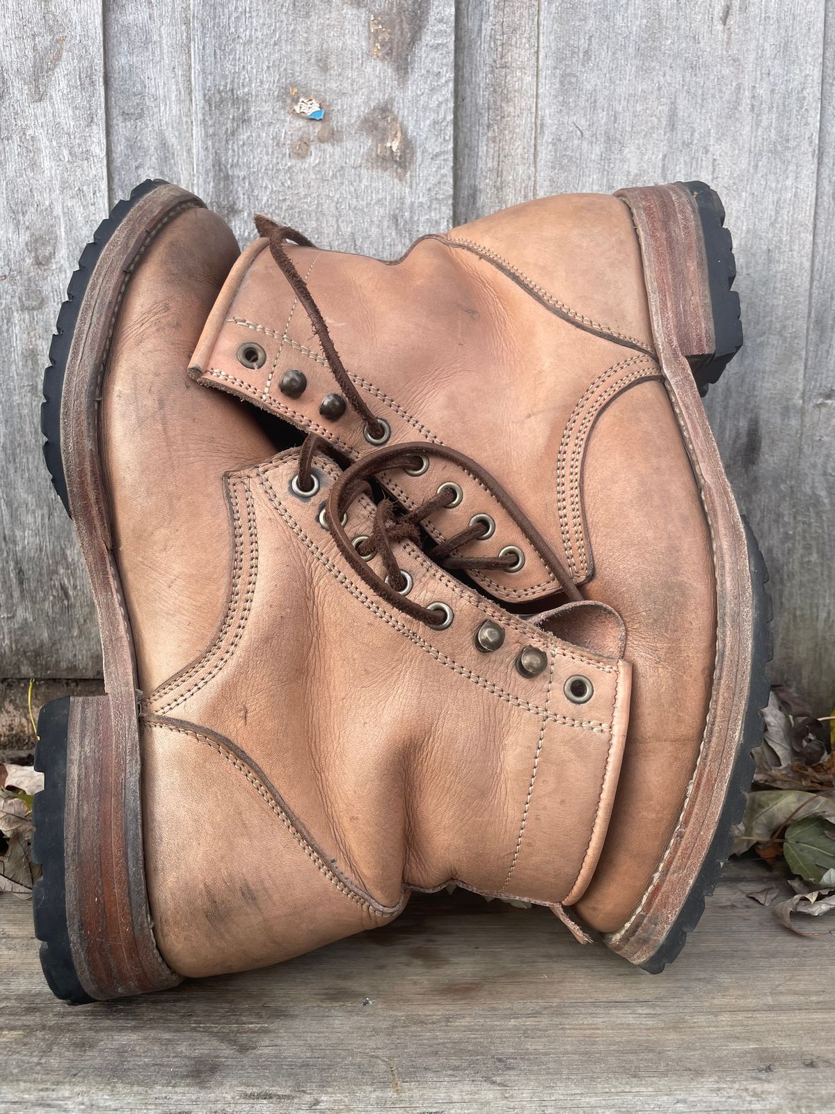 Photo by mrewest on November 3, 2025 of the Cordobes Type 1 Service Boot in Unknown Natural Veg Tan.