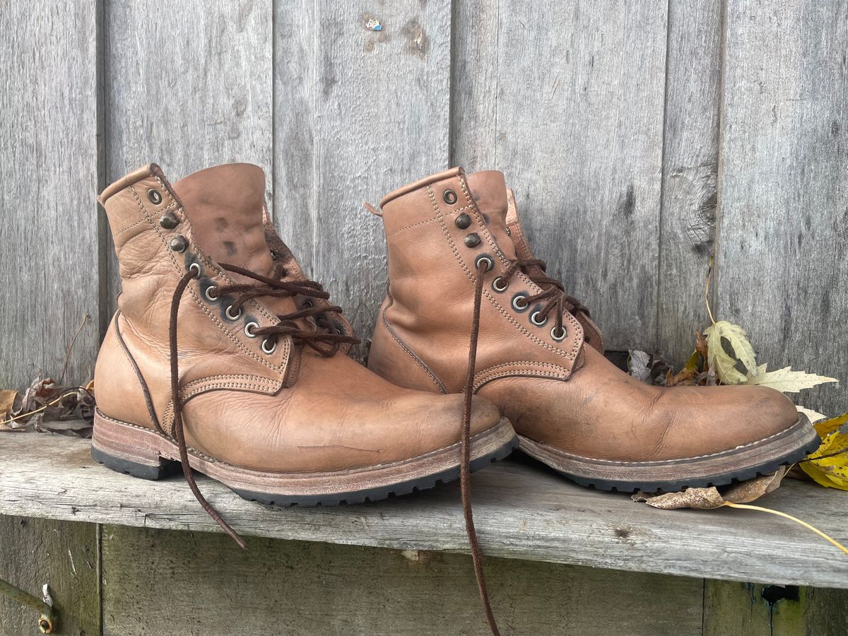 Photo by mrewest on November 3, 2025 of the Cordobes Type 1 Service Boot in Unknown Natural Veg Tan.