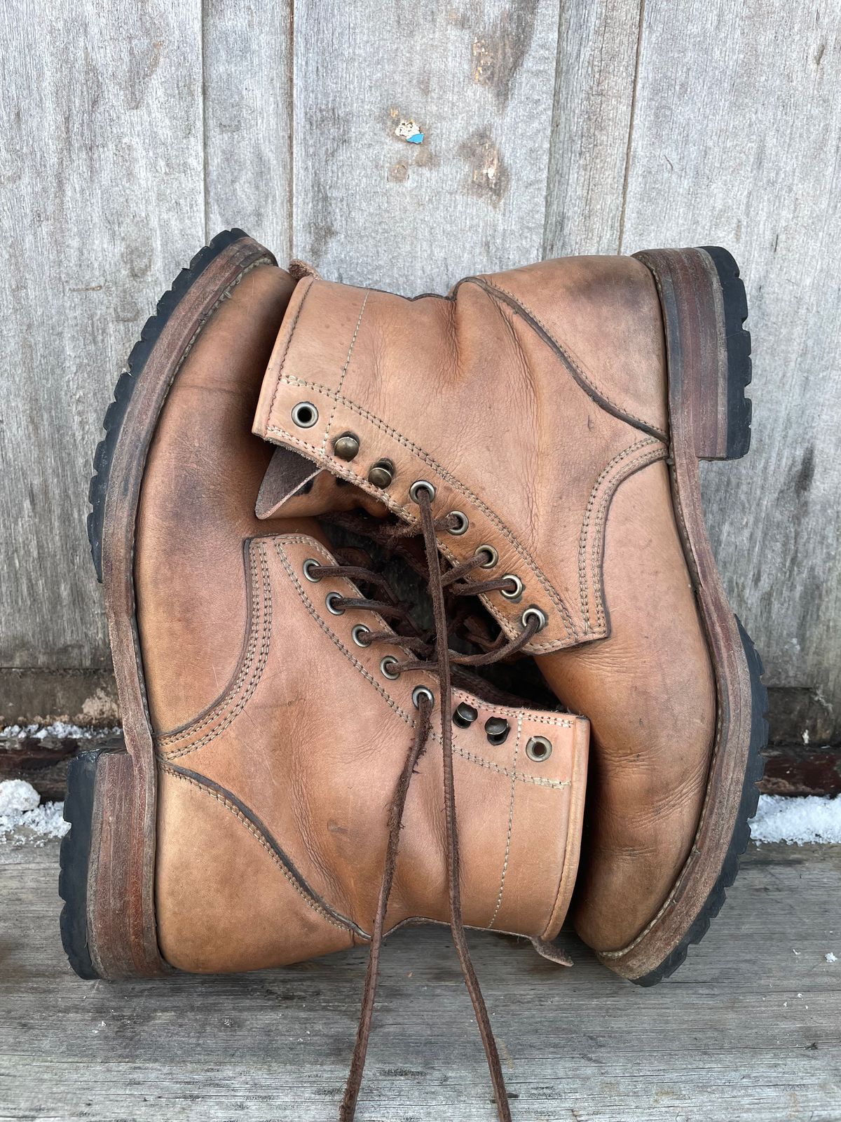 Photo by mrewest on December 1, 2025 of the Cordobes Type 1 Service Boot in Unknown Natural Veg Tan.