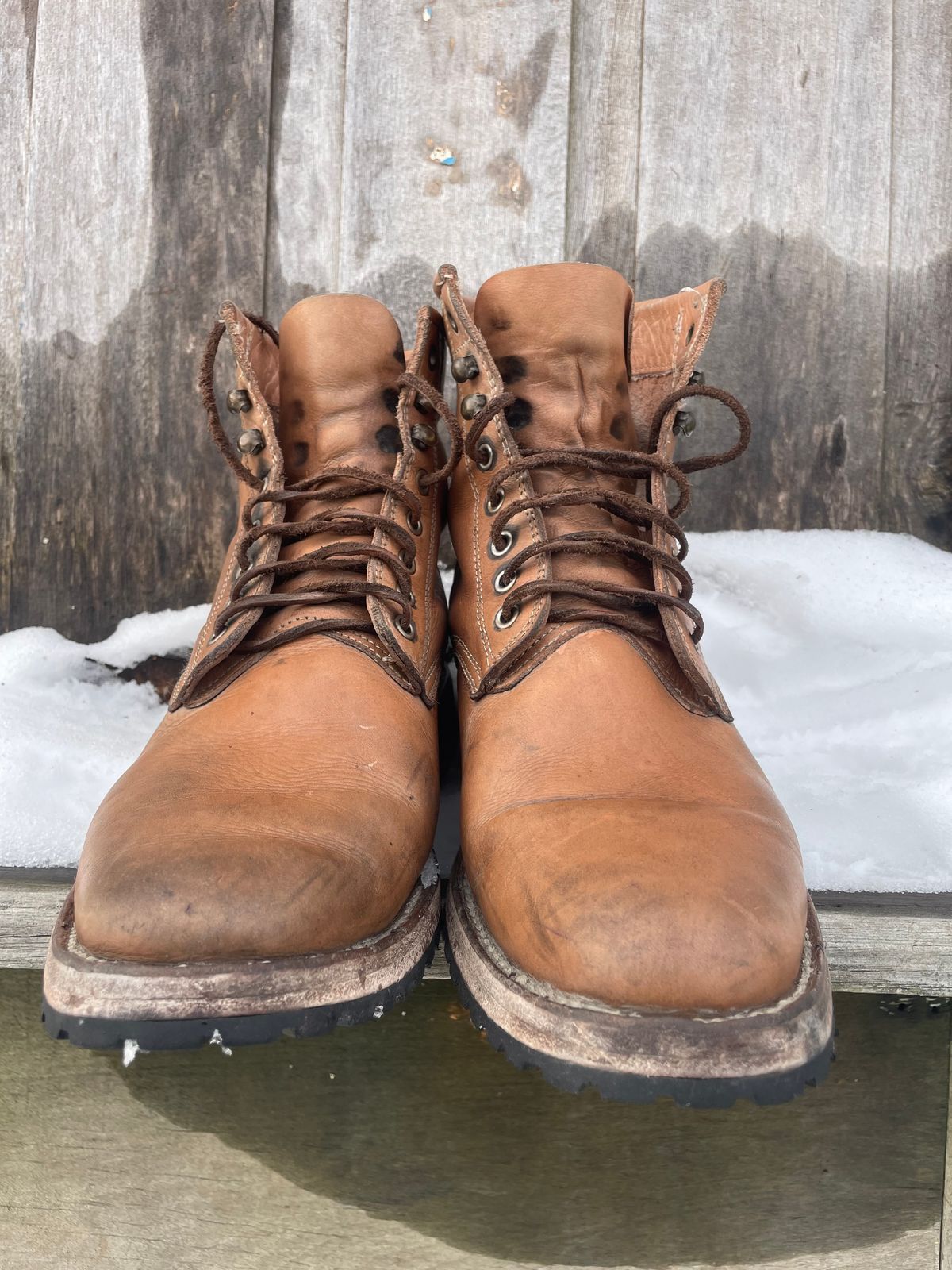 Photo by mrewest on January 5, 2026 of the Cordobes Type 1 Service Boot in Unknown Natural Veg Tan.