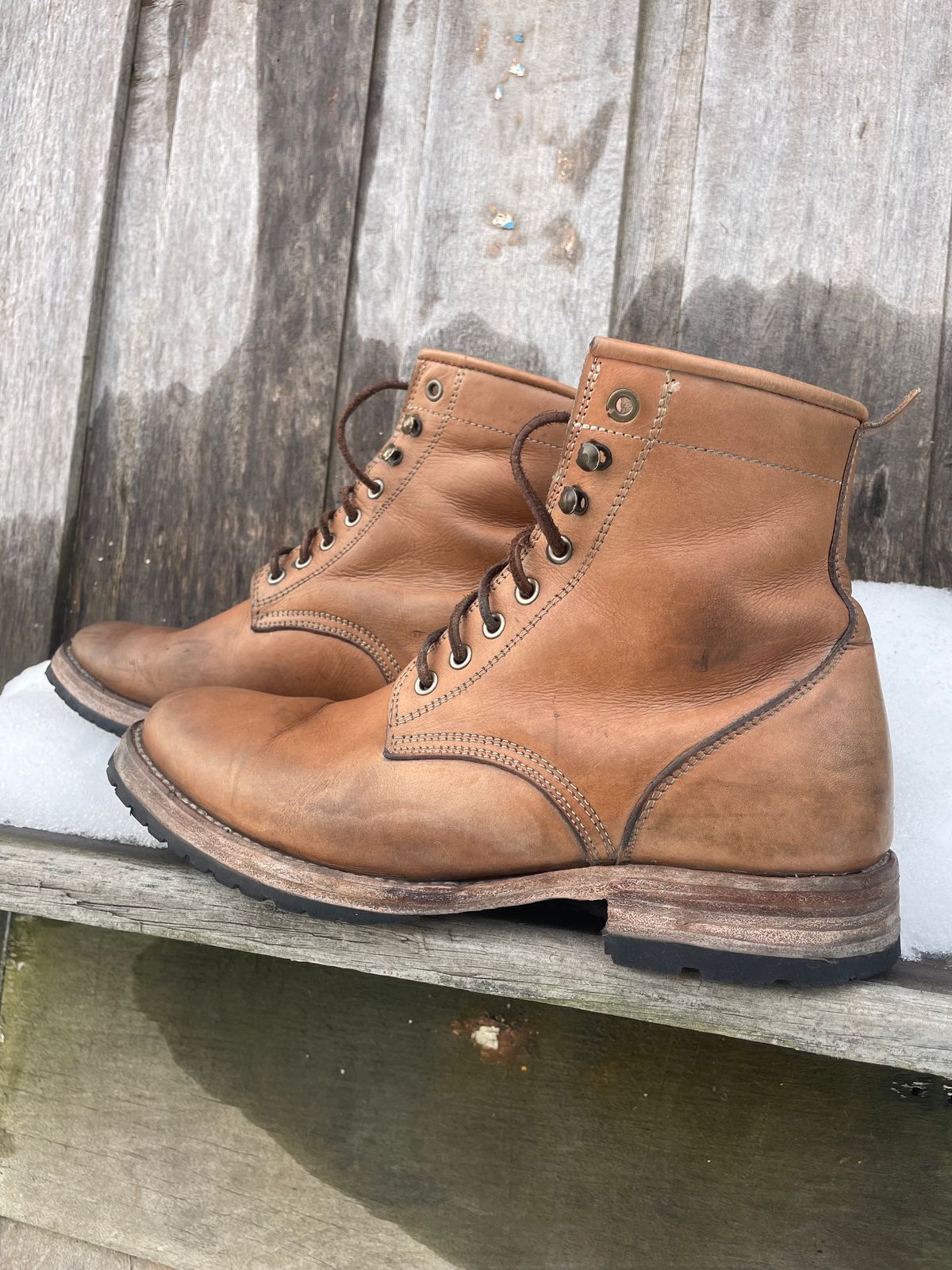 Photo by mrewest on January 5, 2026 of the Cordobes Type 1 Service Boot in Unknown Natural Veg Tan.