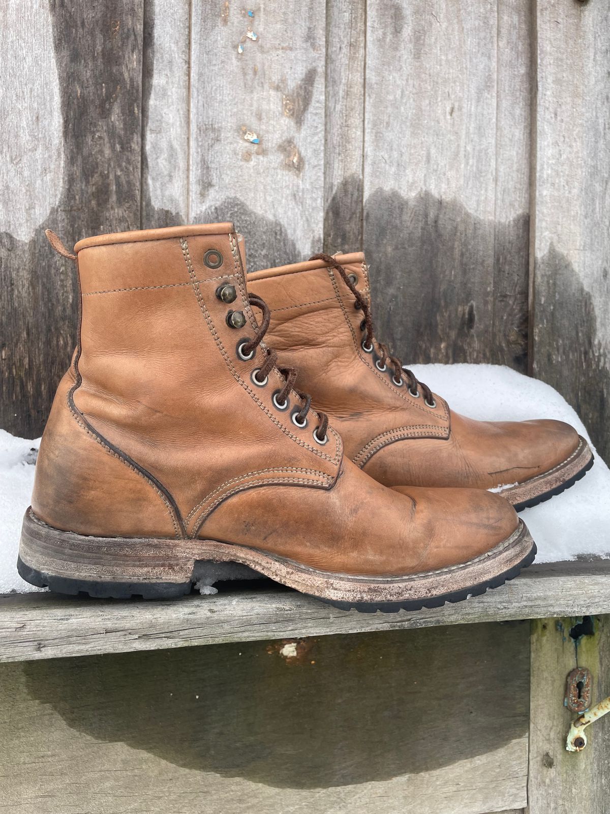 Photo by mrewest on January 5, 2026 of the Cordobes Type 1 Service Boot in Unknown Natural Veg Tan.