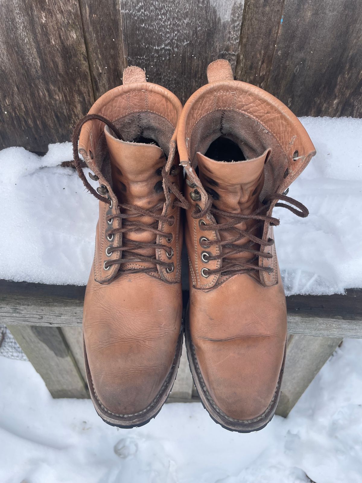 Photo by mrewest on January 5, 2026 of the Cordobes Type 1 Service Boot in Unknown Natural Veg Tan.