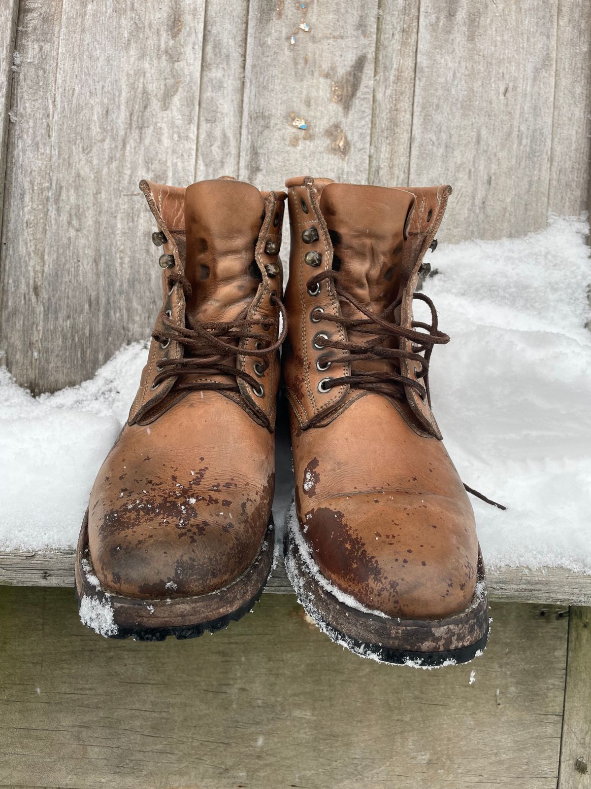 Photo by mrewest on February 2, 2026 of the Cordobes Type 1 Service Boot in Unknown Natural Veg Tan.