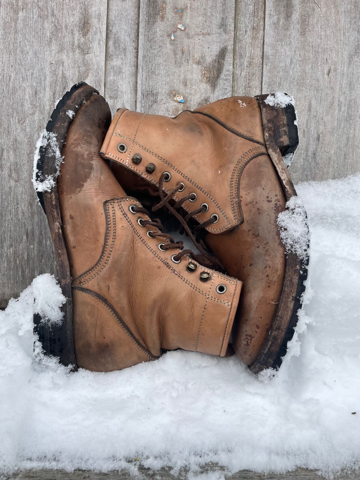 Photo by mrewest on February 2, 2026 of the Cordobes Type 1 Service Boot in Unknown Natural Veg Tan.