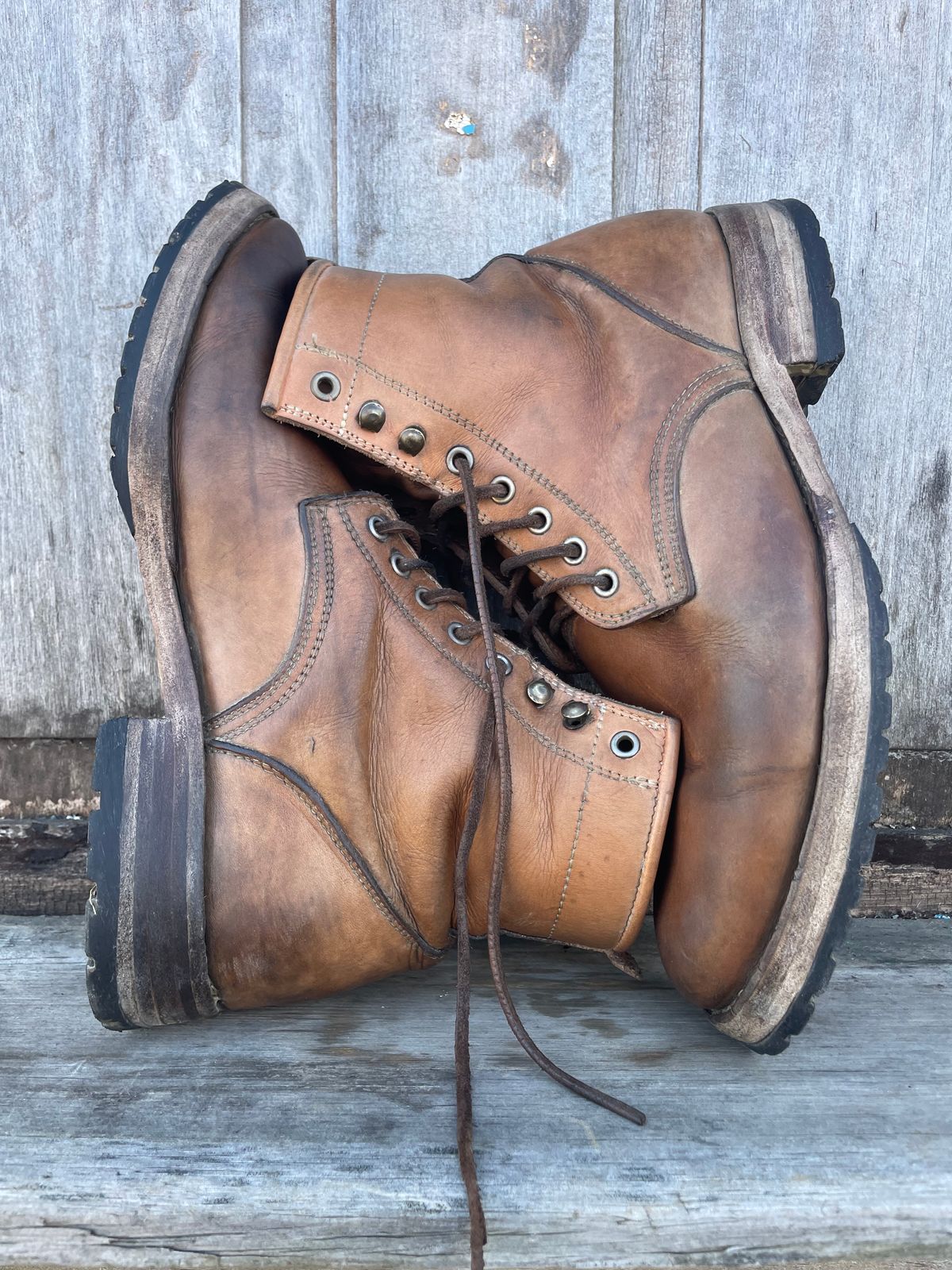 Photo by mrewest on March 1, 2026 of the Cordobes Type 1 Service Boot in Unknown Natural Veg Tan.