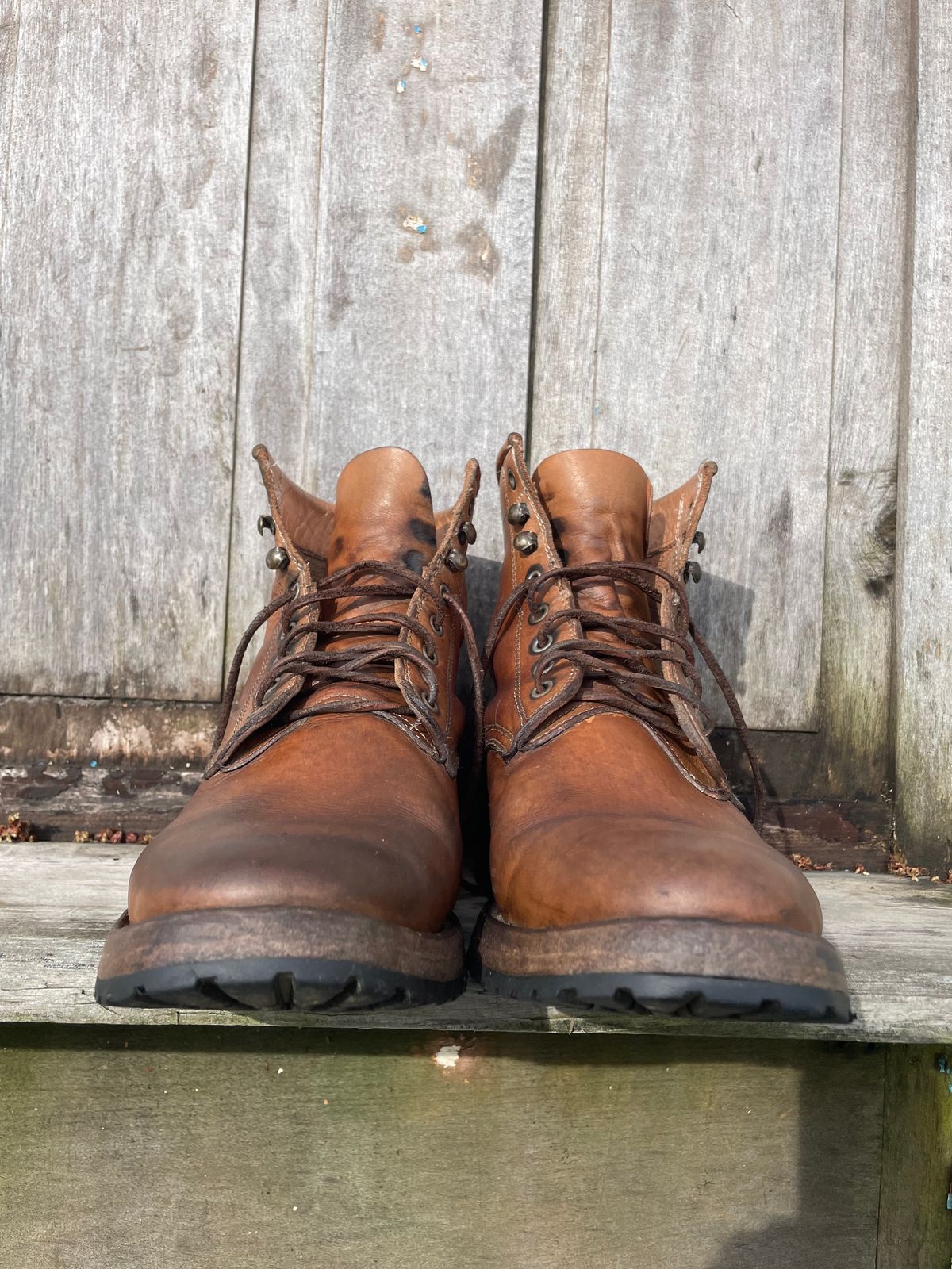 Photo by mrewest on April 4, 2026 of the Cordobes Type 1 Service Boot in Unknown Natural Veg Tan.