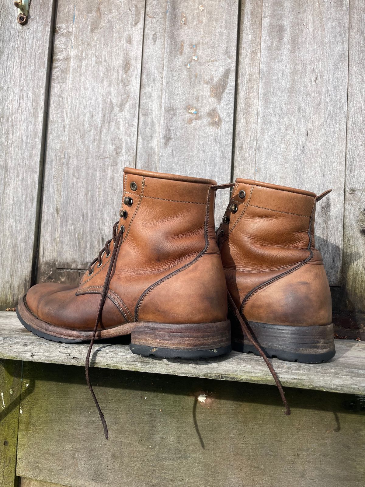 Photo by mrewest on April 4, 2026 of the Cordobes Type 1 Service Boot in Unknown Natural Veg Tan.