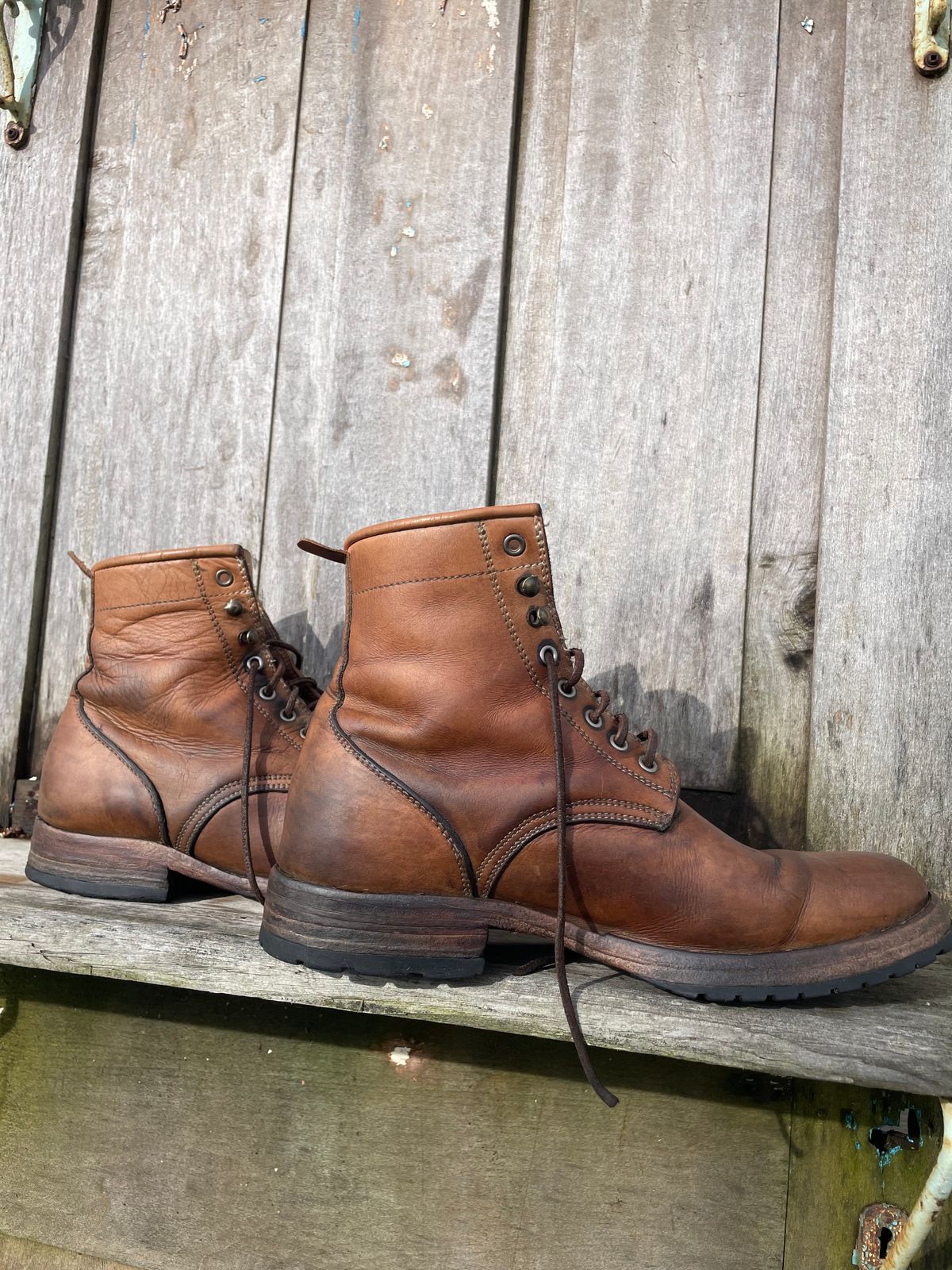 Photo by mrewest on April 4, 2026 of the Cordobes Type 1 Service Boot in Unknown Natural Veg Tan.