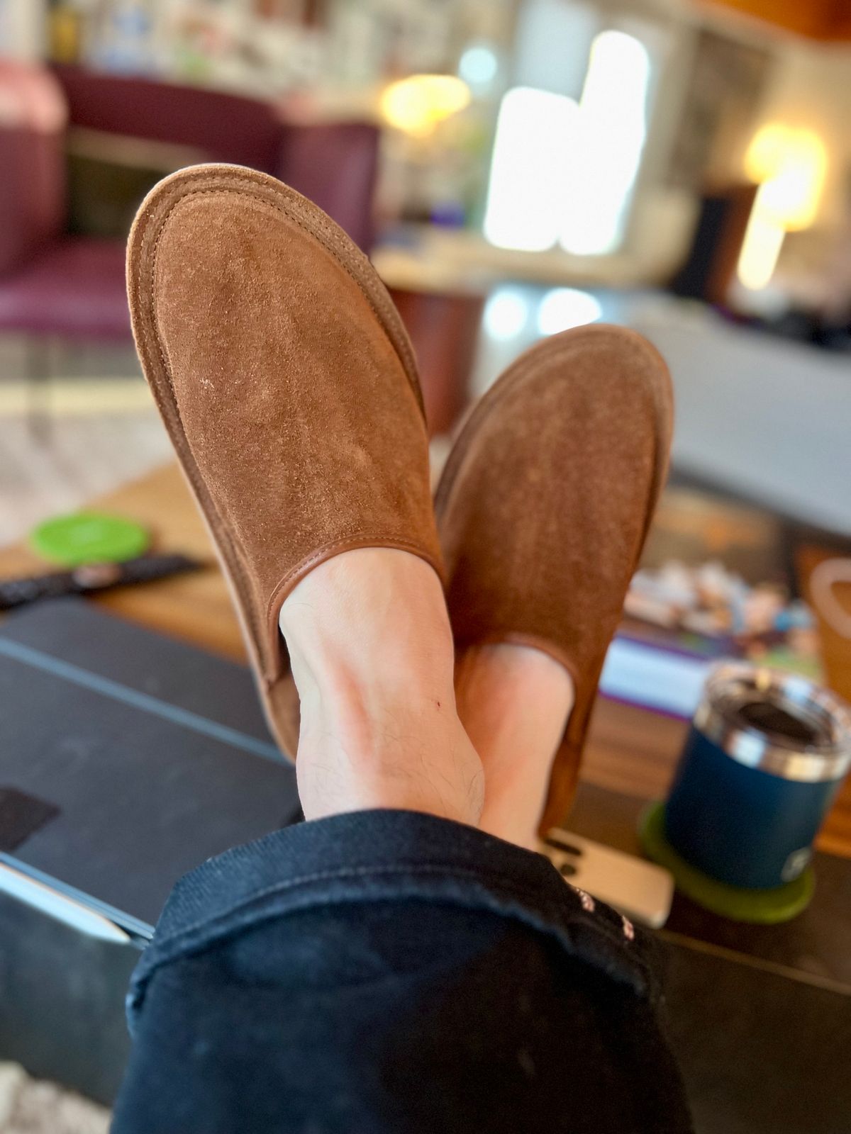 Photo by Tipples_and_drams on November 18, 2024 of the Viberg Slide in Unknown Suede.