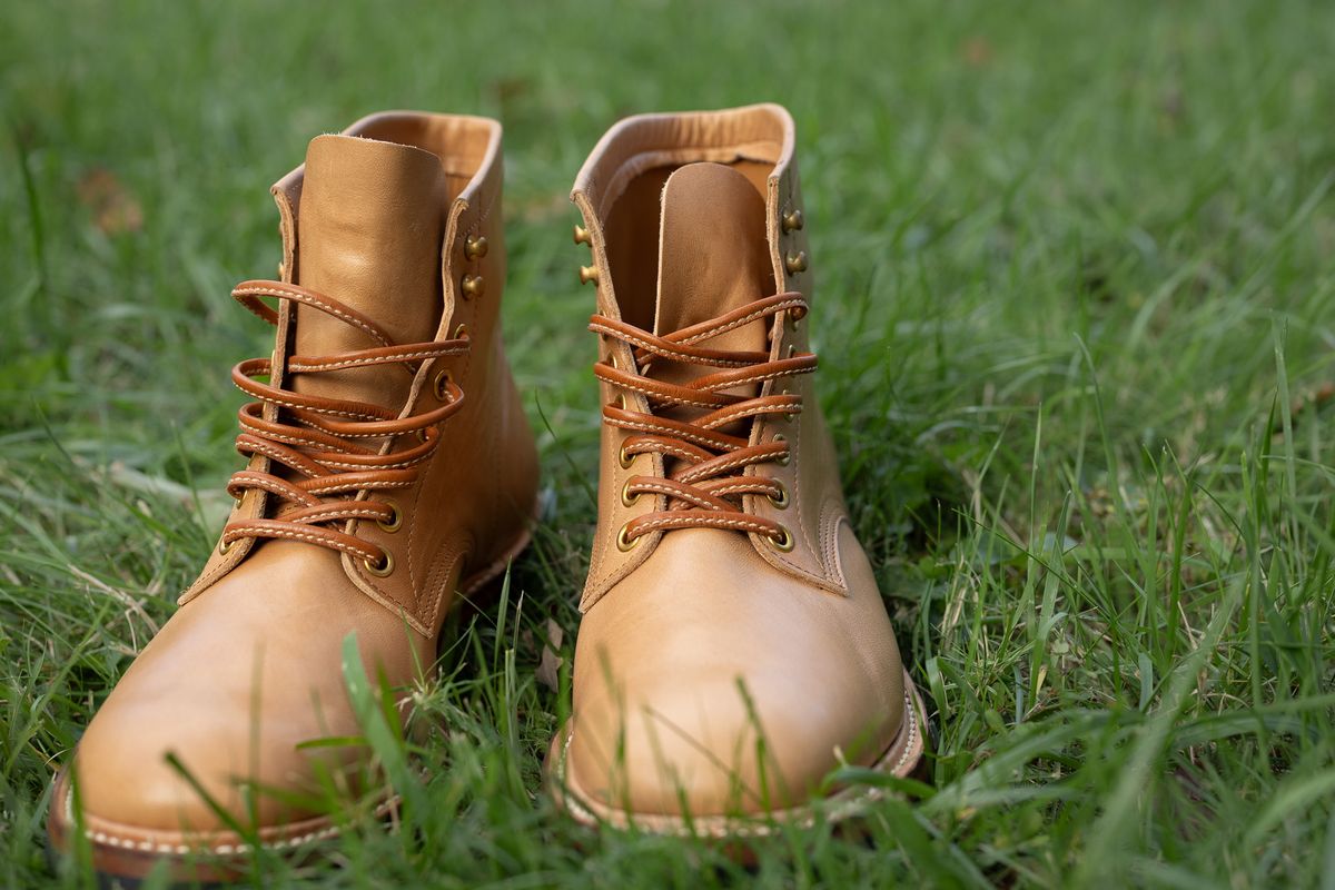 Photo by Tipples_and_drams on October 2, 2024 of the Y'2 Leather Work Boot in Kakishibu Horse (KS-02).