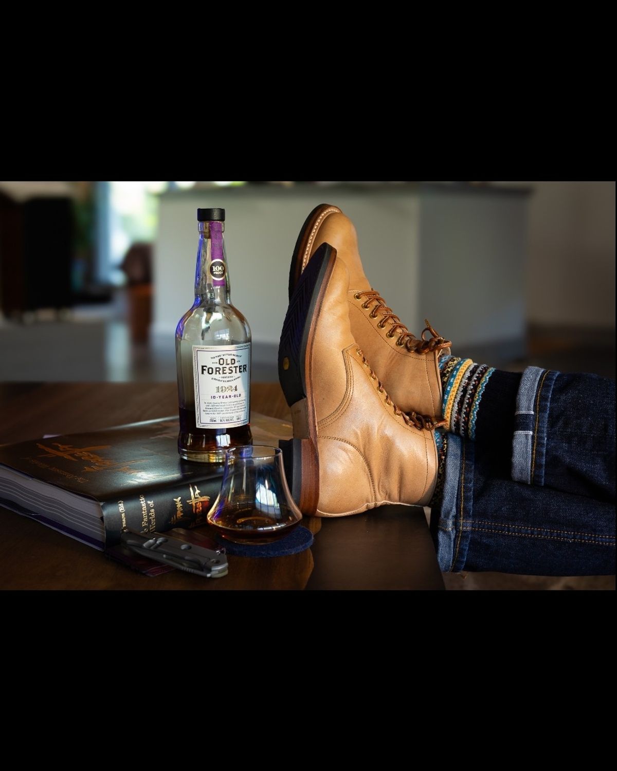 Photo by Tipples_and_drams on October 6, 2024 of the Y'2 Leather Work Boot in Kakishibu Horse (KS-02).