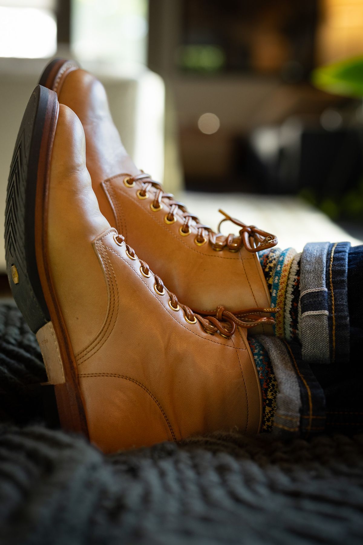 Photo by Tipples_and_drams on October 5, 2024 of the Y'2 Leather Work Boot in Kakishibu Horse (KS-02).