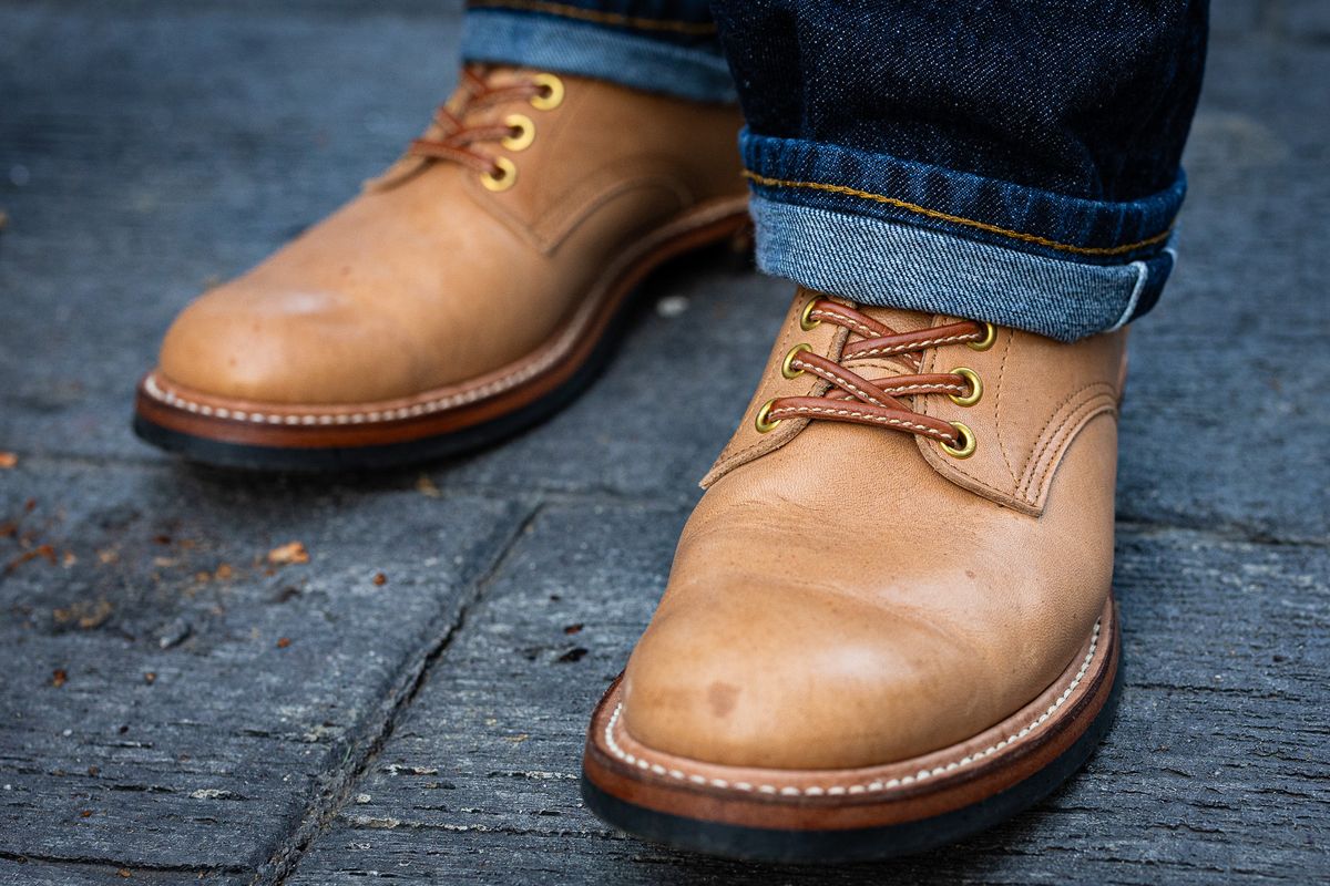 Photo by Tipples_and_drams on October 5, 2024 of the Y'2 Leather Work Boot in Kakishibu Horse (KS-02).