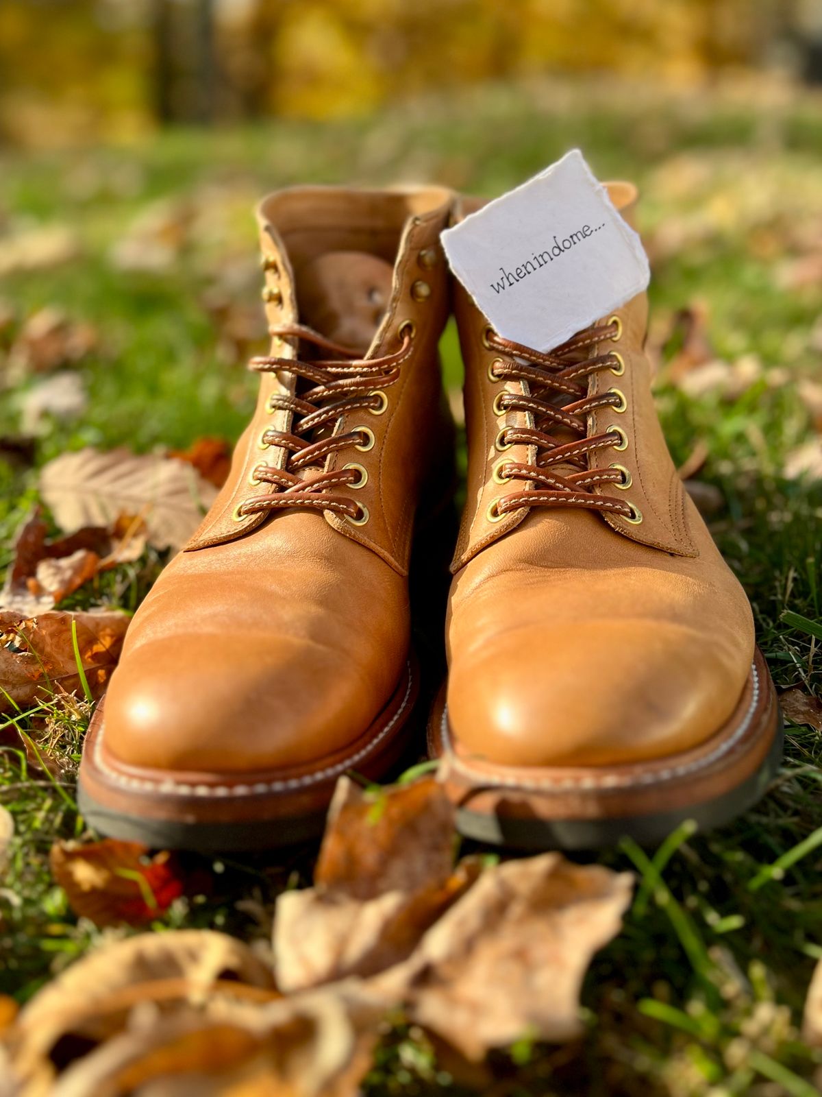 Photo by Tipples_and_drams on November 4, 2024 of the Y'2 Leather Work Boot in Kakishibu Horse (KS-02).