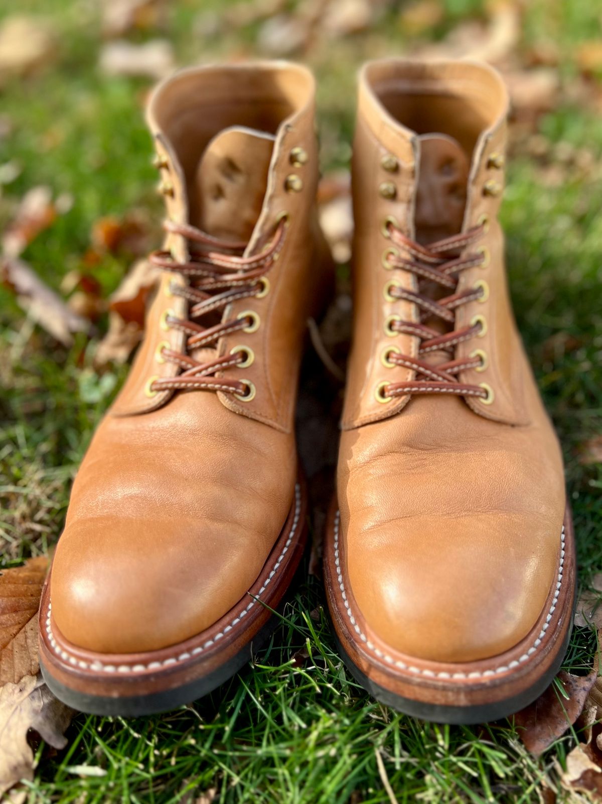 Photo by Tipples_and_drams on November 4, 2024 of the Y'2 Leather Work Boot in Kakishibu Horse (KS-02).