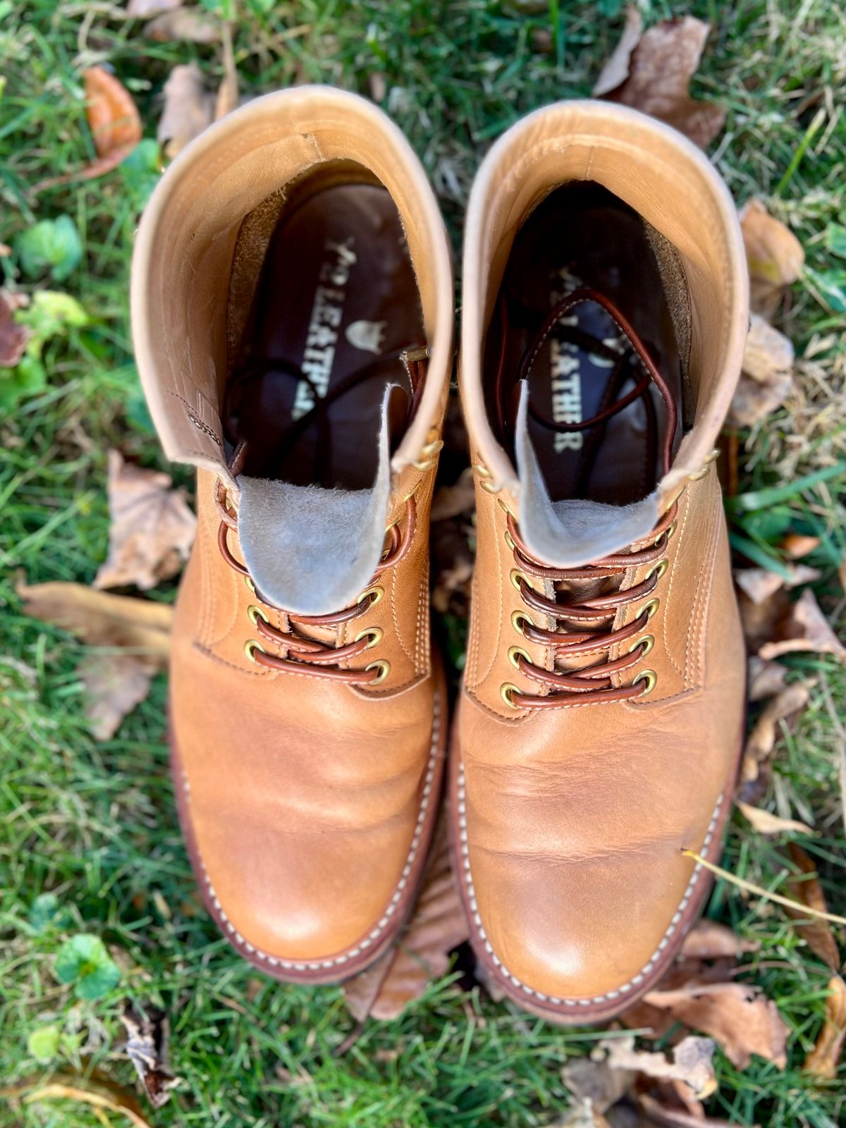 Photo by Tipples_and_drams on November 4, 2024 of the Y'2 Leather Work Boot in Kakishibu Horse (KS-02).