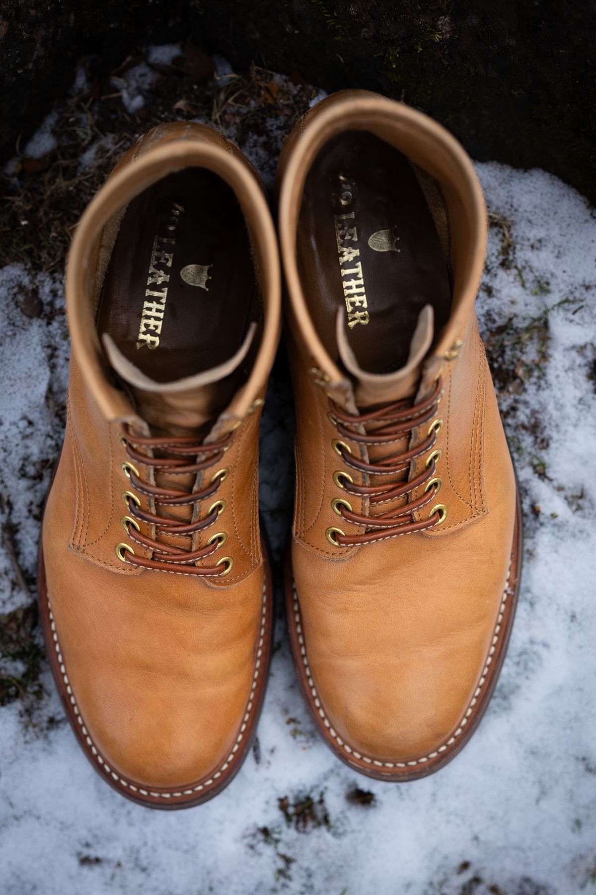Photo by Tipples_and_drams on December 4, 2024 of the Y'2 Leather Work Boot in Kakishibu Horse (KS-02).