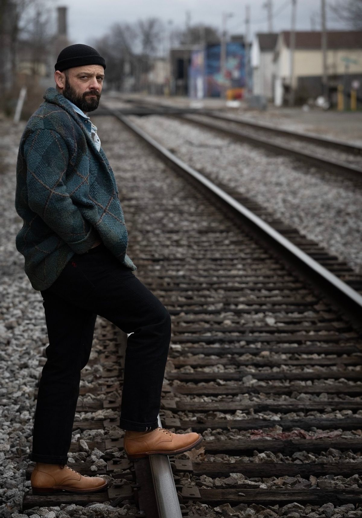 Photo by Tipples_and_drams on January 4, 2025 of the Y'2 Leather Work Boot in Kakishibu Horse (KS-02).