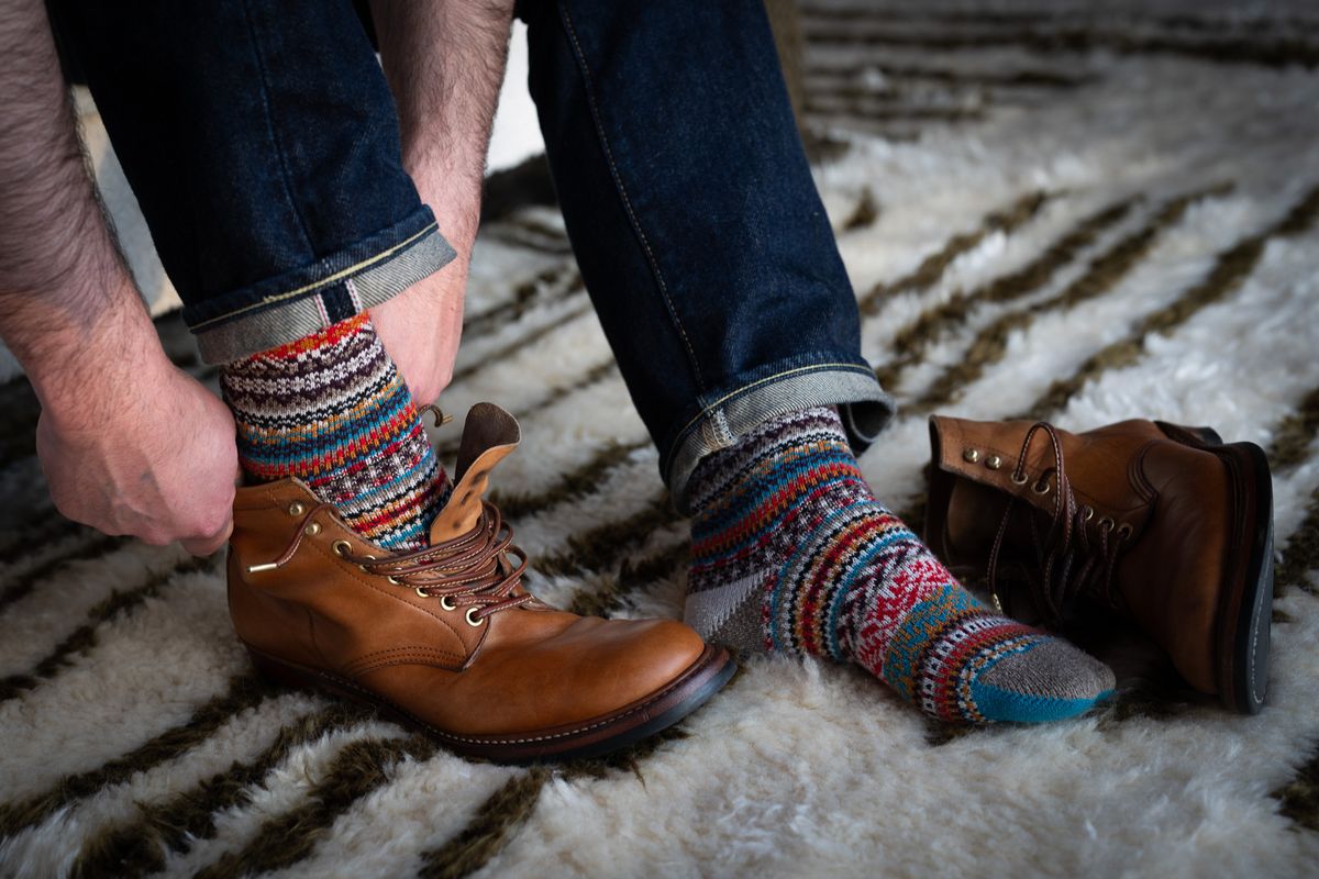 Photo by Tipples_and_drams on February 3, 2025 of the Y'2 Leather Work Boot in Kakishibu Horse (KS-02).