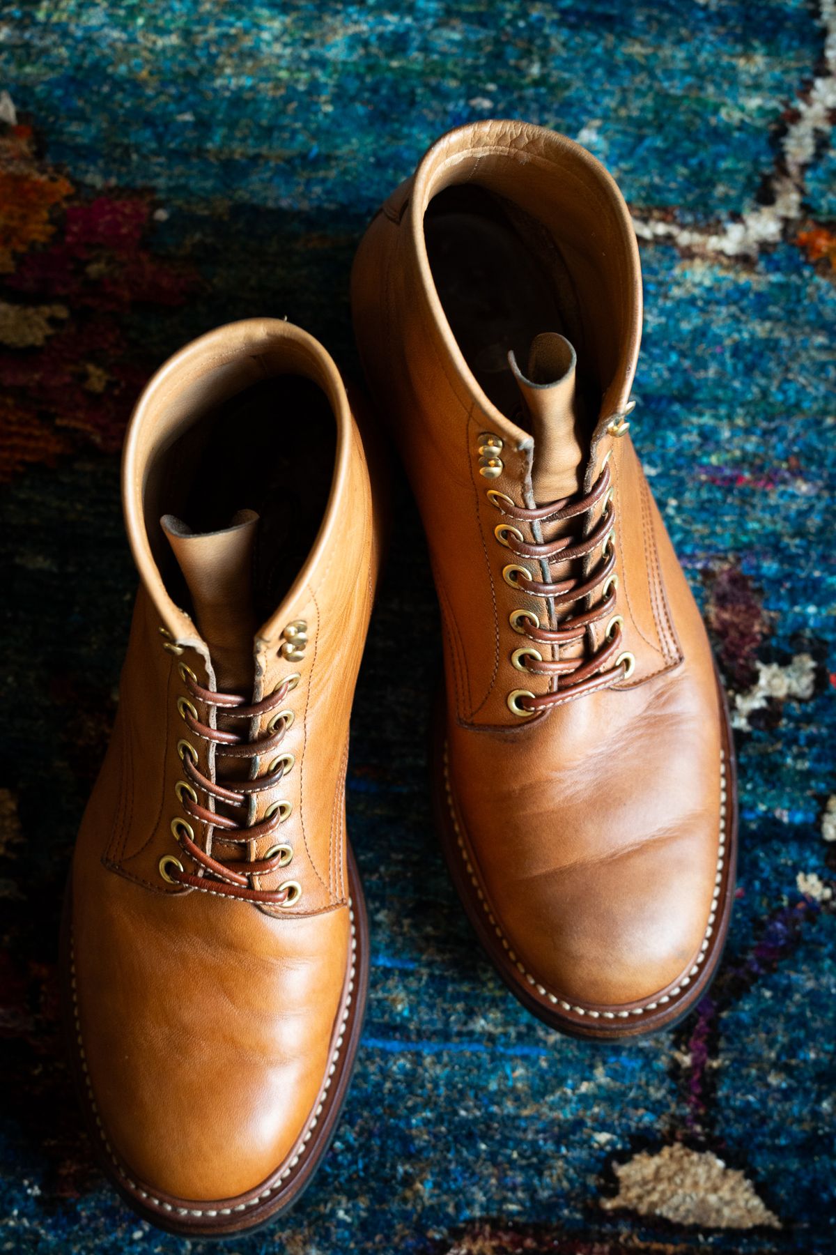 Photo by Tipples_and_drams on February 3, 2025 of the Y'2 Leather Work Boot in Kakishibu Horse (KS-02).