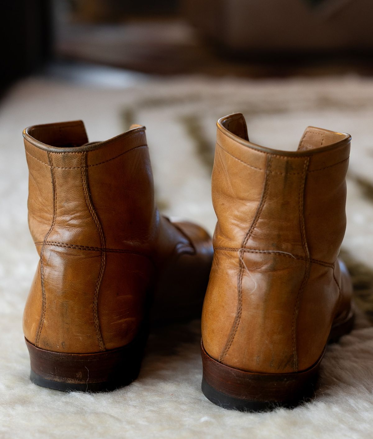 Photo by Tipples_and_drams on March 4, 2025 of the Y'2 Leather Work Boot in Kakishibu Horse (KS-02).