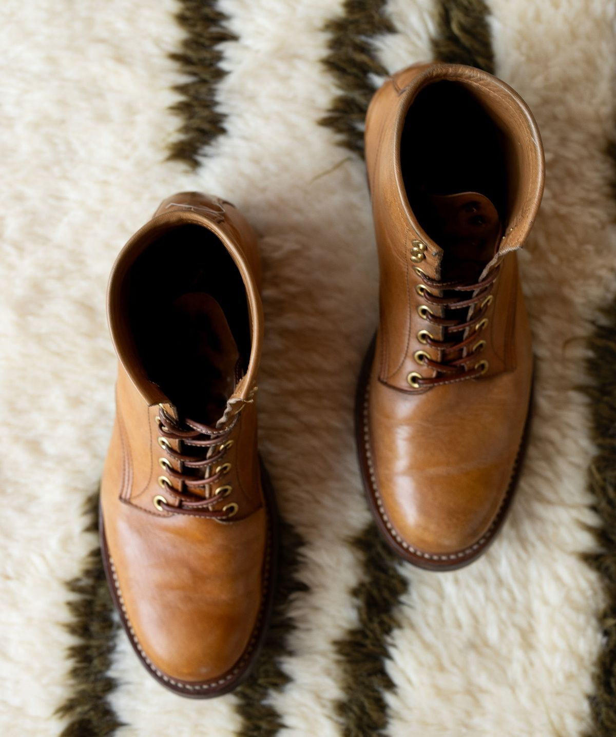 Photo by Tipples_and_drams on March 4, 2025 of the Y'2 Leather Work Boot in Kakishibu Horse (KS-02).