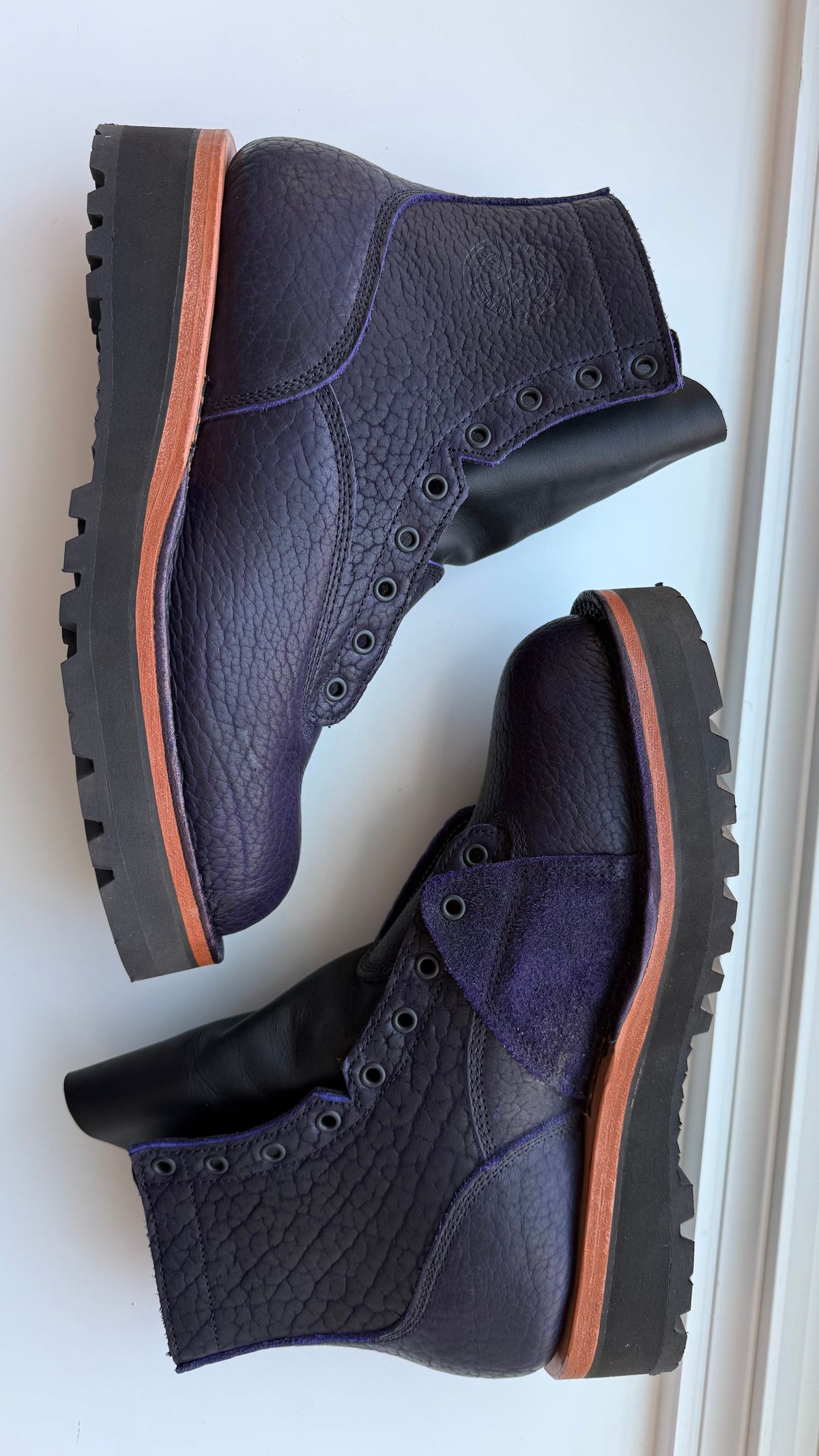 Photo by Bob on February 3, 2026 of the Frank's Boots Lace-To-Toe in Nightshade bison.