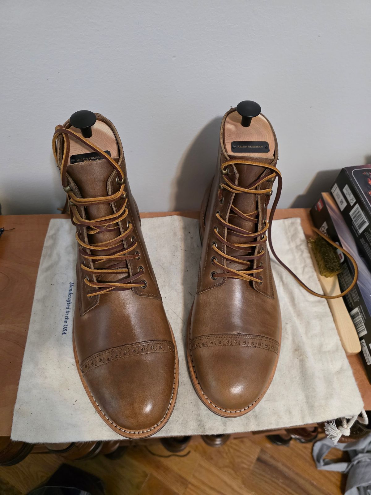 Photo by J.III on October 1, 2025 of the Oak Street Bootmakers Trench Boot in Horween Natural Chromexcel.