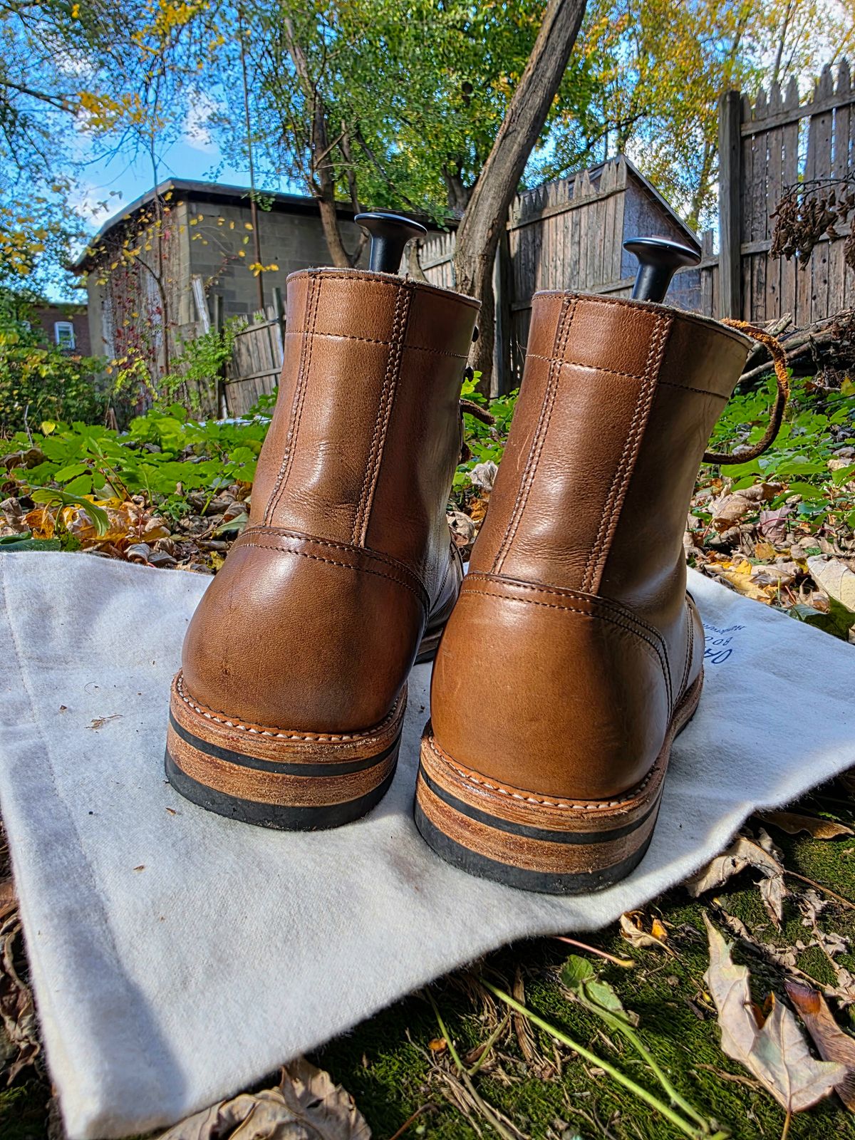 Photo by J.III on November 4, 2025 of the Oak Street Bootmakers Trench Boot in Horween Natural Chromexcel.