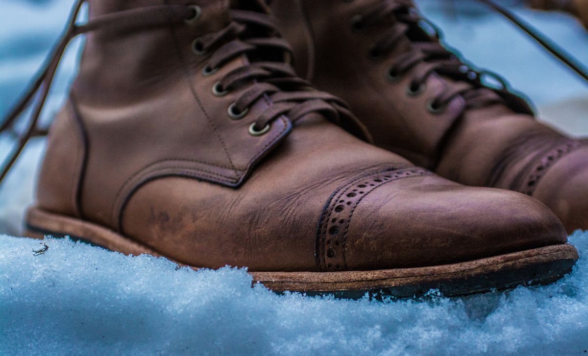 Photo by J.III on January 3, 2026 of the Oak Street Bootmakers Trench Boot in Horween Natural Chromexcel.
