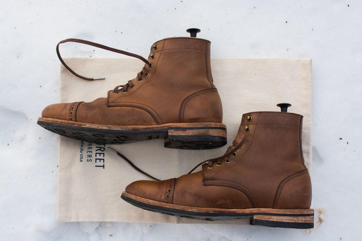 Photo by J.III on January 3, 2026 of the Oak Street Bootmakers Trench Boot in Horween Natural Chromexcel.