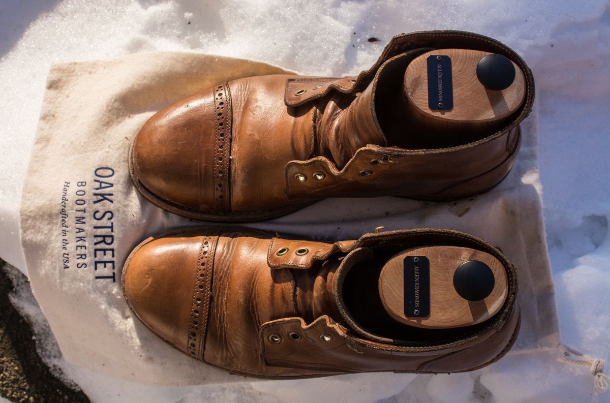 Photo by J.III on February 4, 2026 of the Oak Street Bootmakers Trench Boot in Horween Natural Chromexcel.