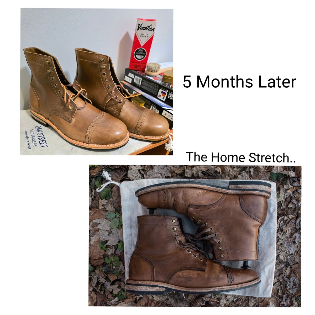 Photo by J.III on March 2, 2026 of the Oak Street Bootmakers Trench Boot in Horween Natural Chromexcel.