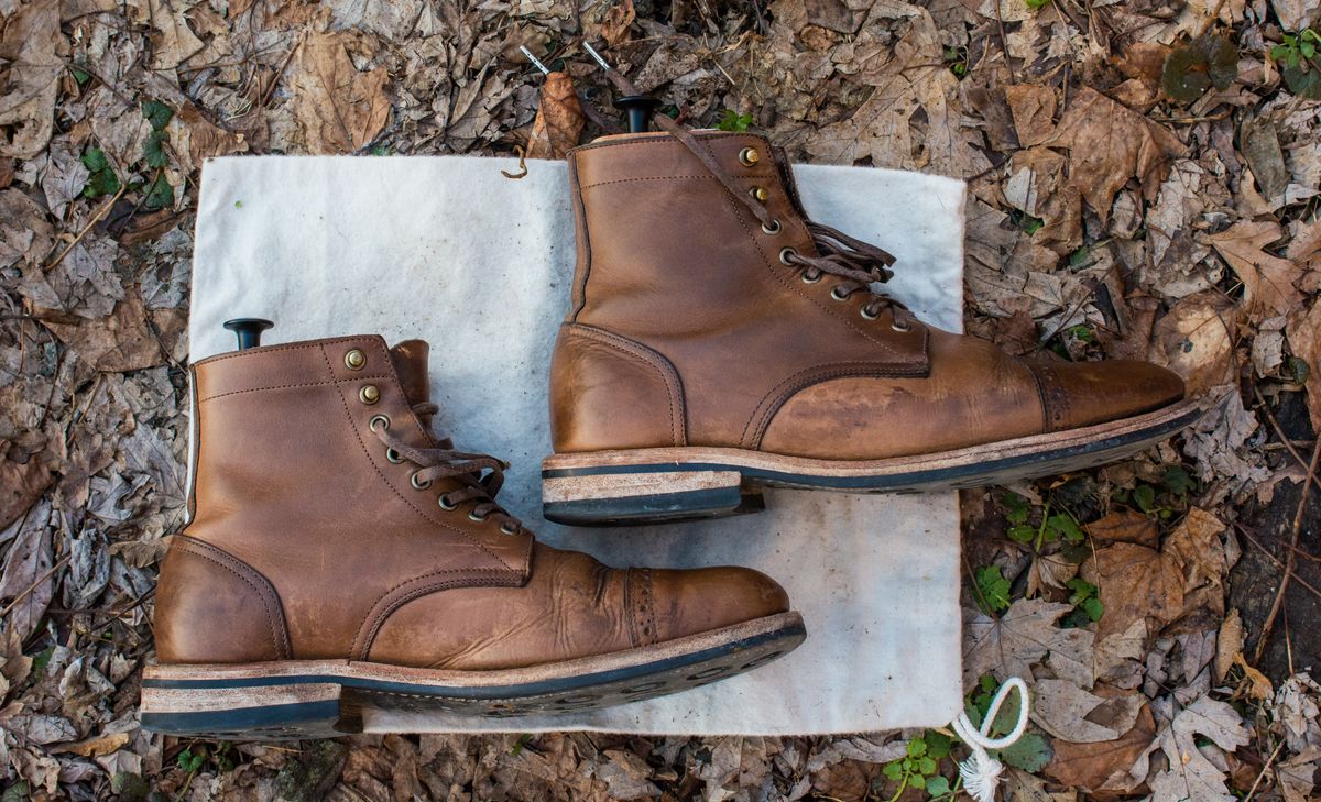 Photo by J.III on March 2, 2026 of the Oak Street Bootmakers Trench Boot in Horween Natural Chromexcel.