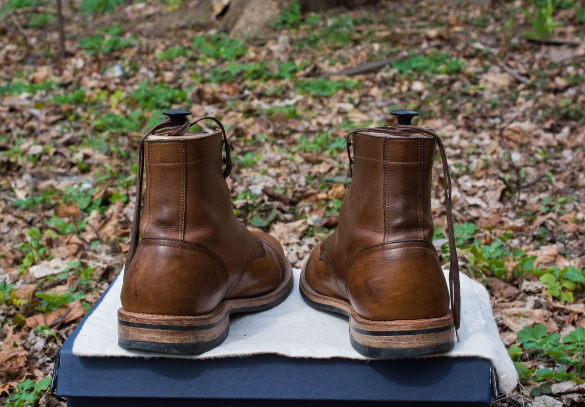 Photo by J.III on March 31, 2026 of the Oak Street Bootmakers Trench Boot in Horween Natural Chromexcel.