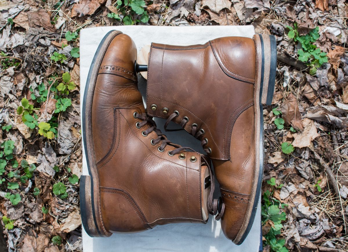 Photo by J.III on March 31, 2026 of the Oak Street Bootmakers Trench Boot in Horween Natural Chromexcel.