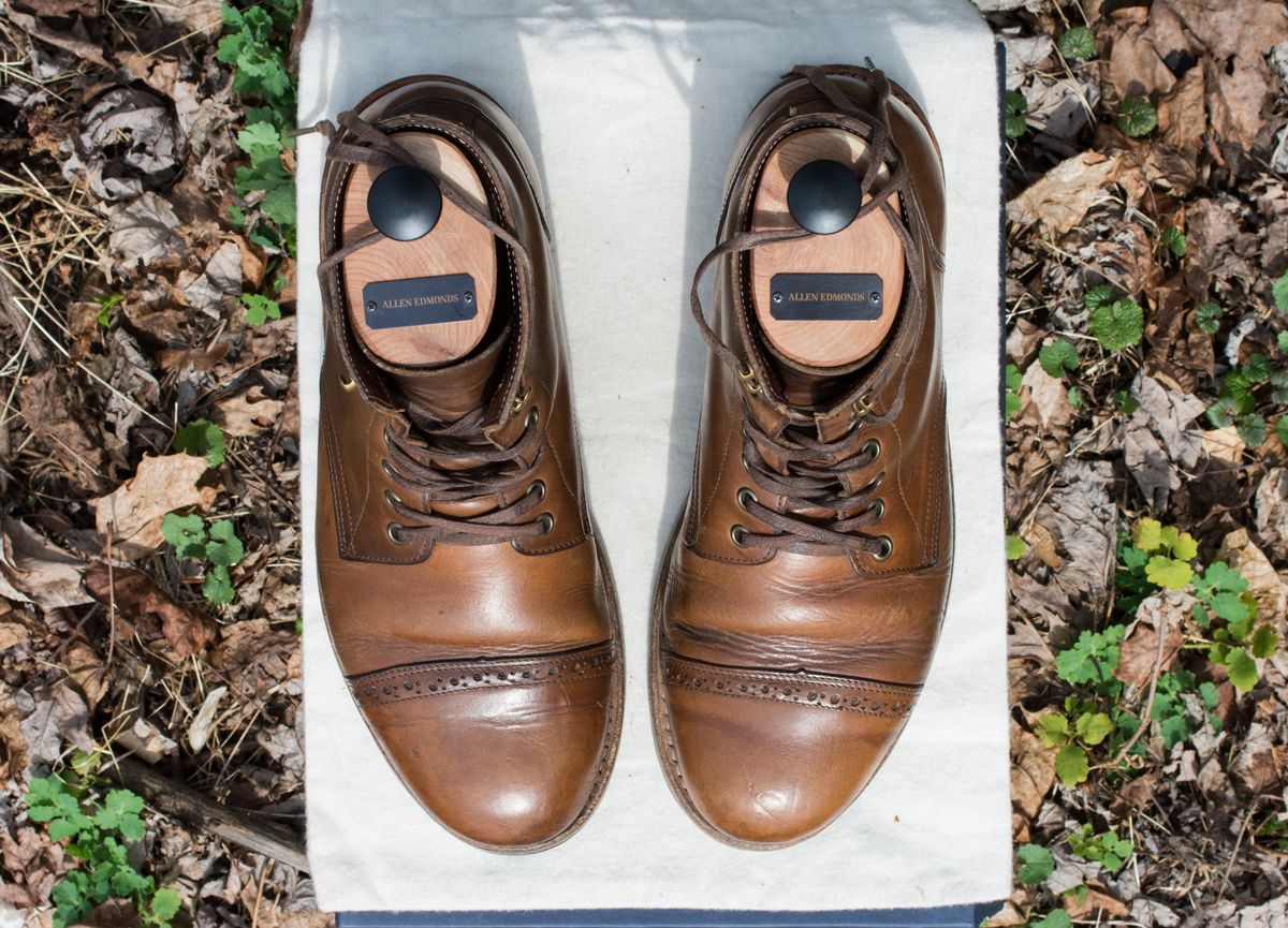 Photo by J.III on March 31, 2026 of the Oak Street Bootmakers Trench Boot in Horween Natural Chromexcel.