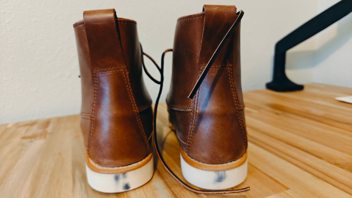 Photo by magpie on February 13, 2025 of the Rancourt & Co. Harrison Boot Redux in Horween Natural Chromexcel.