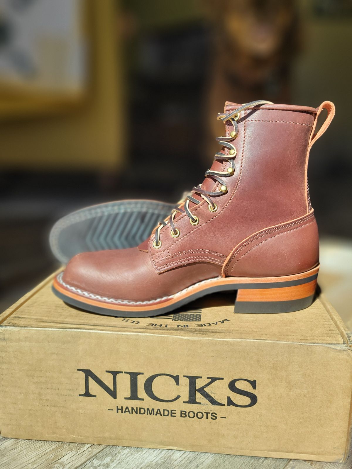 Photo by danjr92 on May 8, 2025 of the Nicks MTO in Horween Roanoke Timber.