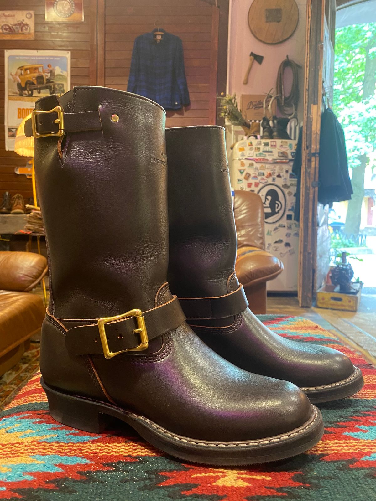 Photo by alikyufa on June 17, 2024 of the White's Nomad Engineer Boots in Seidel Elk Tan.