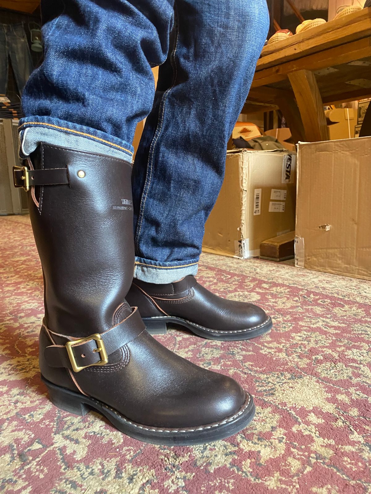 Photo by alikyufa on June 17, 2024 of the White's Nomad Engineer Boots in Seidel Elk Tan.