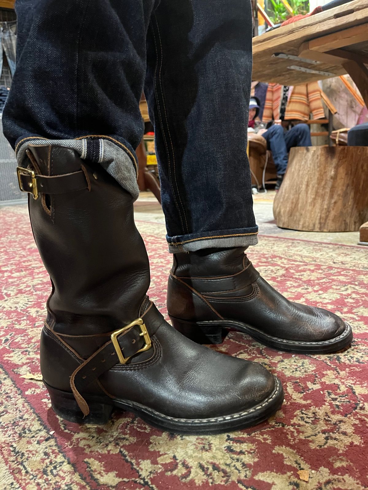 Photo by alikyufa on November 21, 2025 of the White's Nomad Engineer Boots in Seidel Elk Tan.