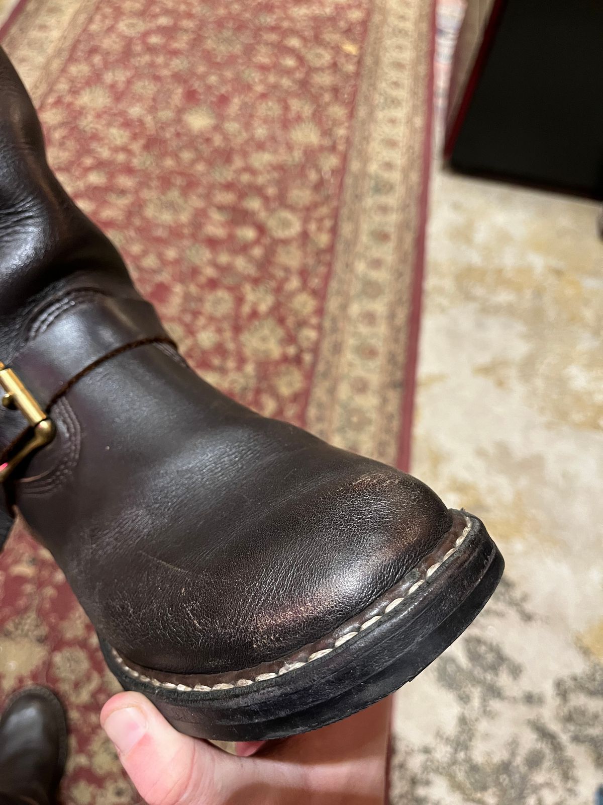 Photo by alikyufa on November 21, 2025 of the White's Nomad Engineer Boots in Seidel Elk Tan.