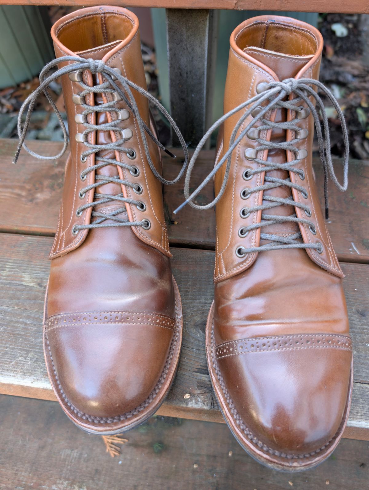 Photo by dghon1 on November 7, 2025 of the Viberg Service Boot BCT in Horween Bourbon Shell Cordovan.