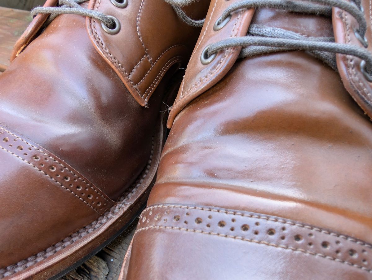 Photo by dghon1 on November 7, 2025 of the Viberg Service Boot BCT in Horween Bourbon Shell Cordovan.