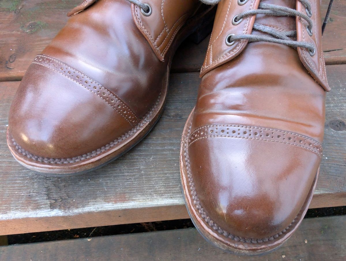 Photo by dghon1 on November 7, 2025 of the Viberg Service Boot BCT in Horween Bourbon Shell Cordovan.