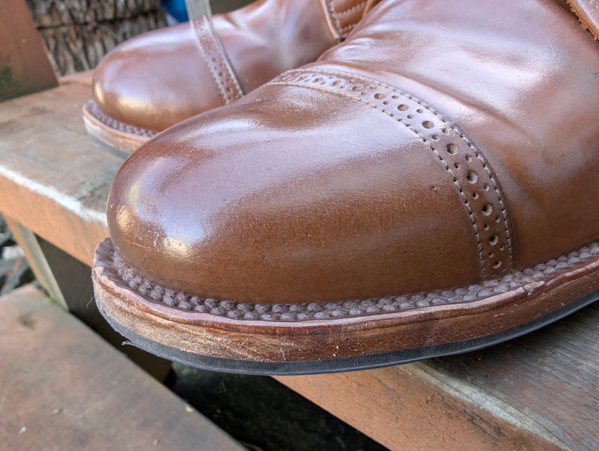 Photo by dghon1 on November 7, 2025 of the Viberg Service Boot BCT in Horween Bourbon Shell Cordovan.