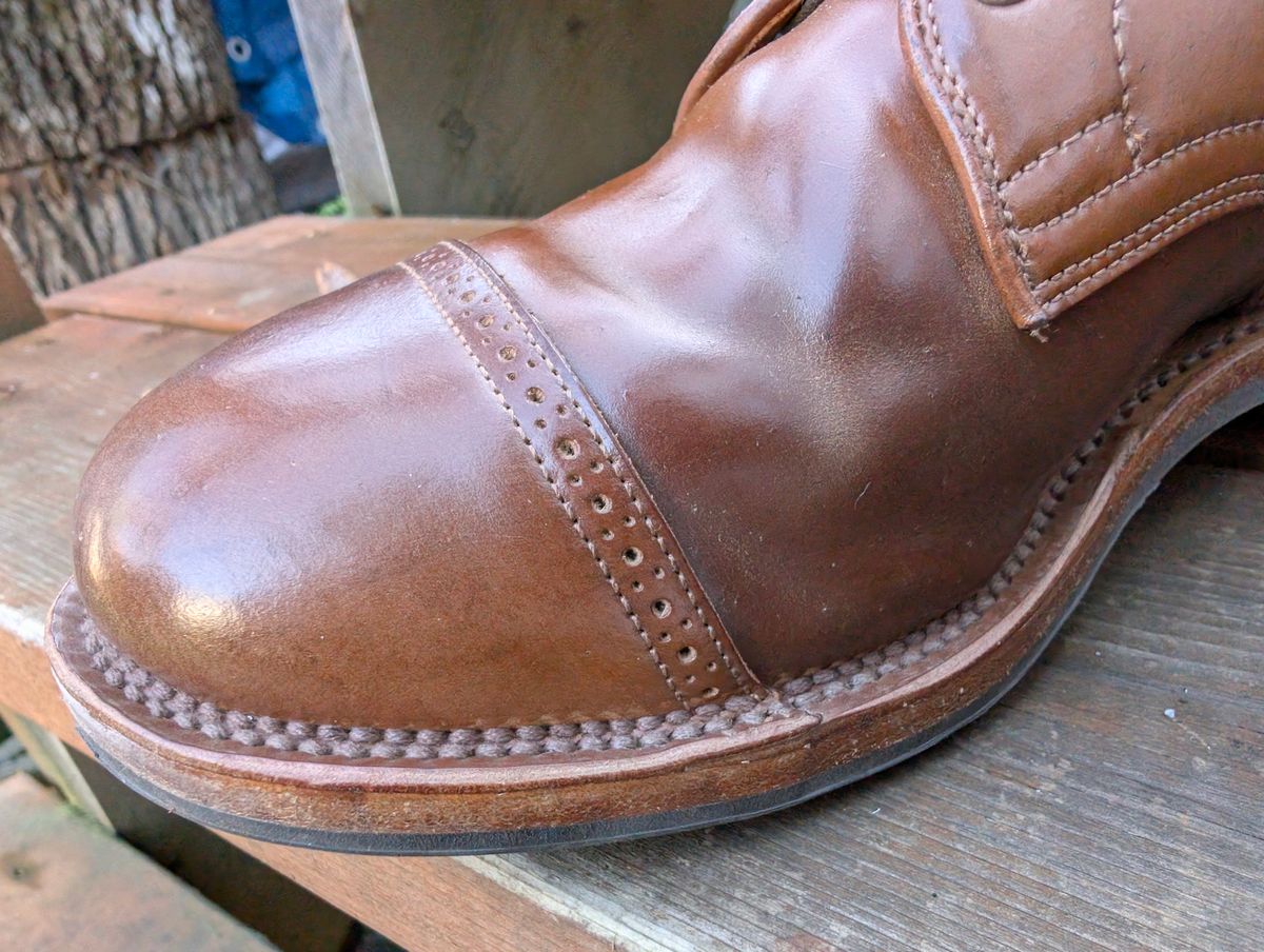 Photo by dghon1 on November 7, 2025 of the Viberg Service Boot BCT in Horween Bourbon Shell Cordovan.